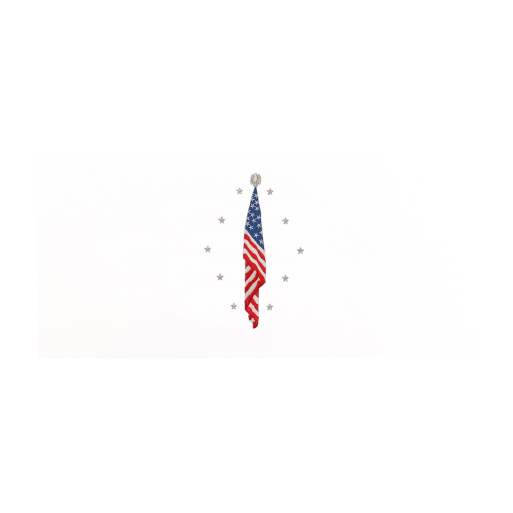 Flag at Rest - Panel - White