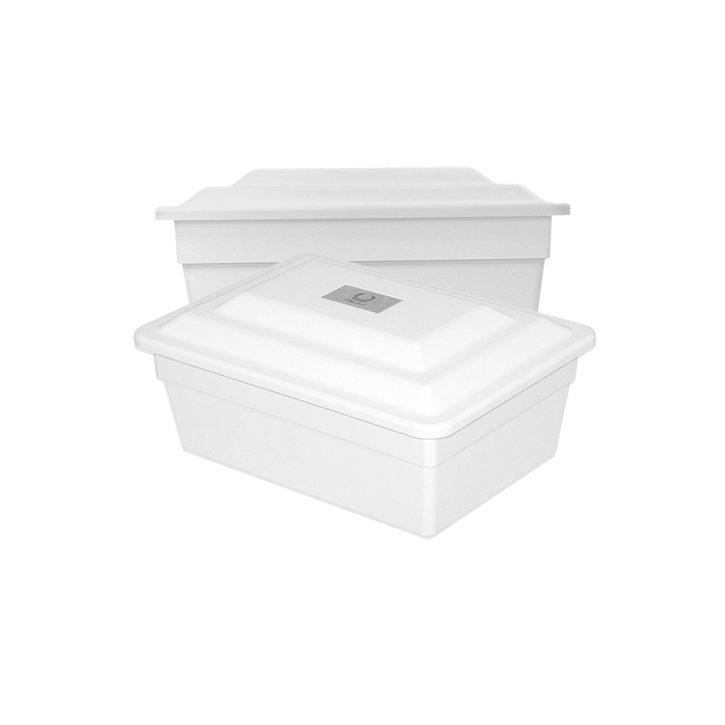 Horizontal White Urn Vault
