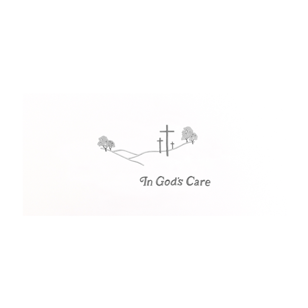 In God's Care - Panel - White Silver